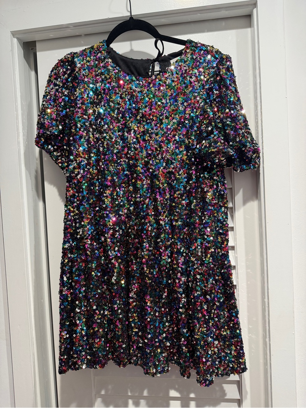 Idem Ditto Rainbow Sequin Mini Dress- M/L